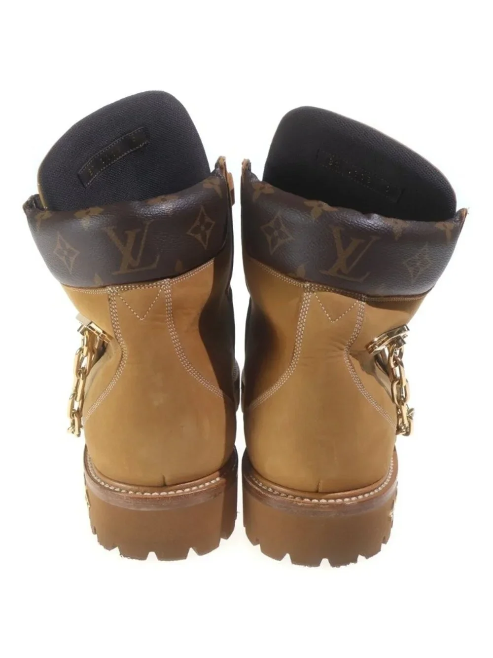 Louis Vuitton LV Creeper Line Monogram Chain Decoration Pointed Toe Ankle Boots